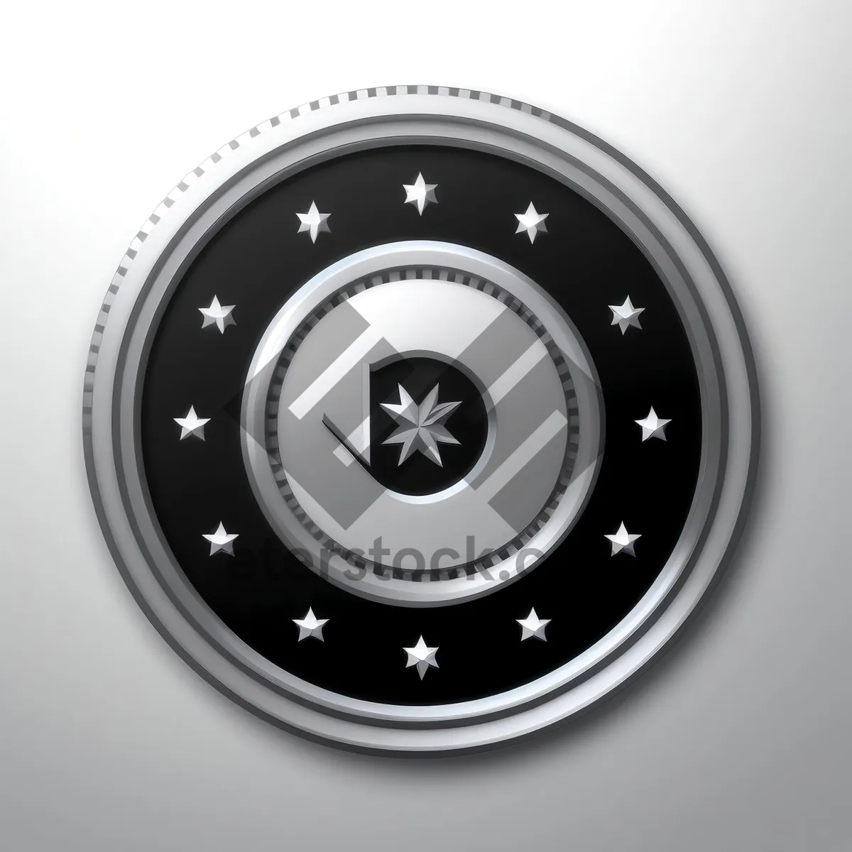 Picture of Black Round Checkmark Circle Icon Button