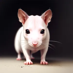 Fluffy Gray Bunny with Cute Whiskers