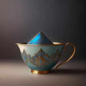 Hot Morning Beverage in Ceramic Mug on Table