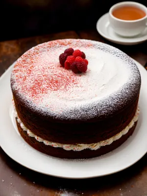 Delicious Berry Mint Chocolate Cake Dessert