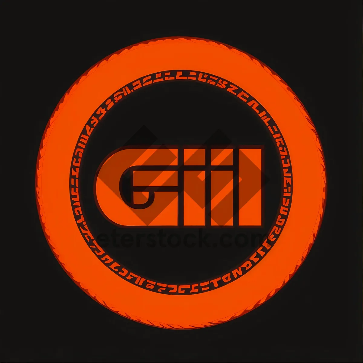 Picture of Round Web Button Icon: Push Sign Symbol