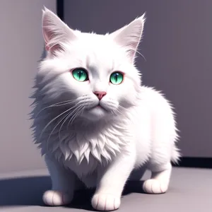 Furry Feline with Curious Eyes - Adorable Kitty Portrait