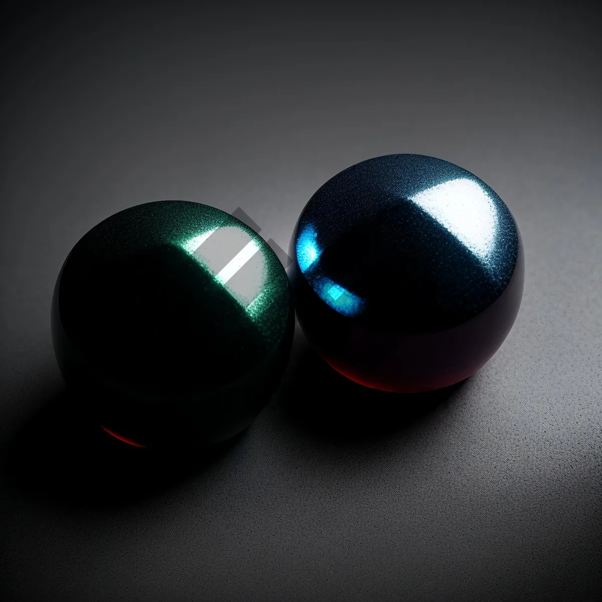 Picture of Colorful Globe on Shiny Pool Table