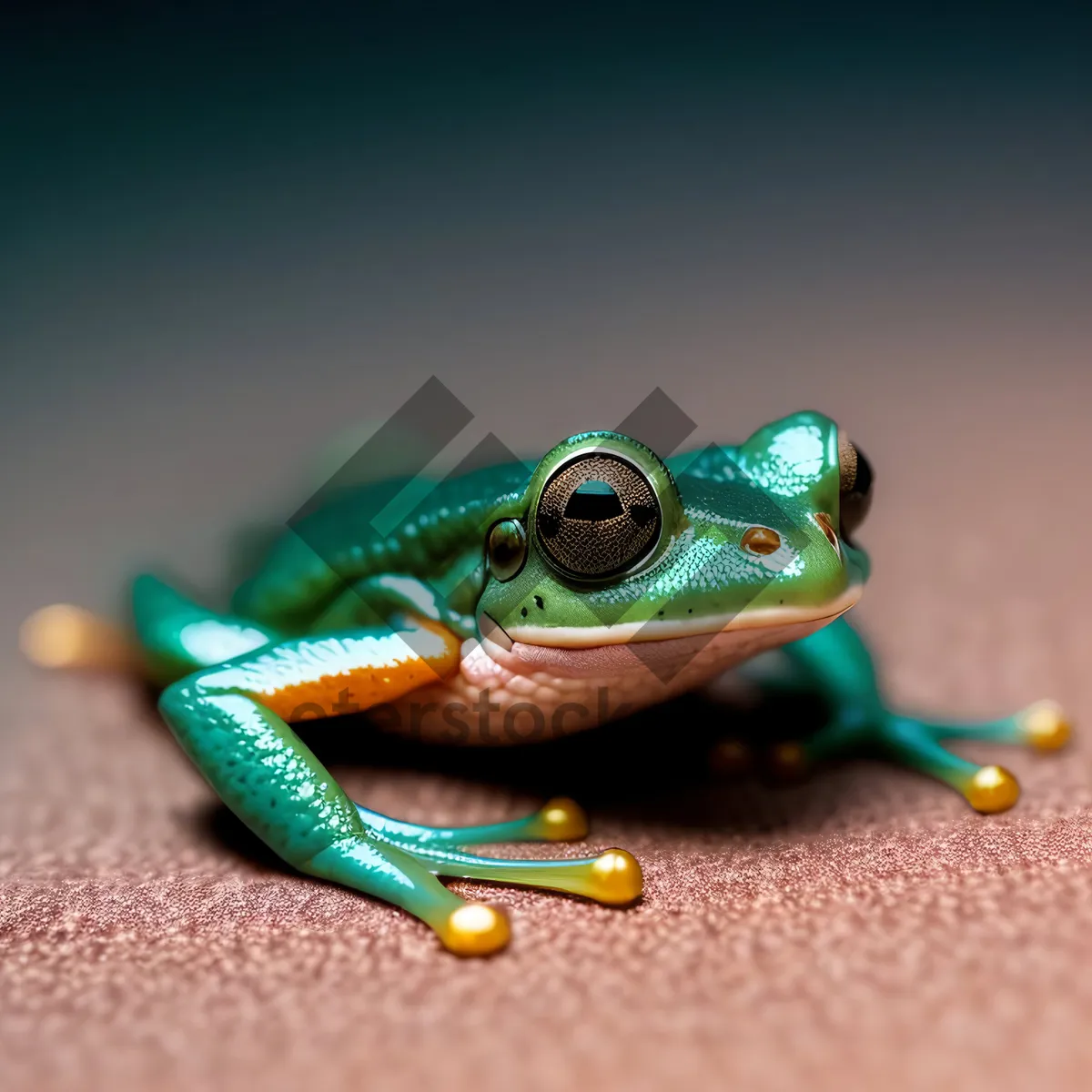 Picture of Vibrant-eyed Tree Frog perched on a branch