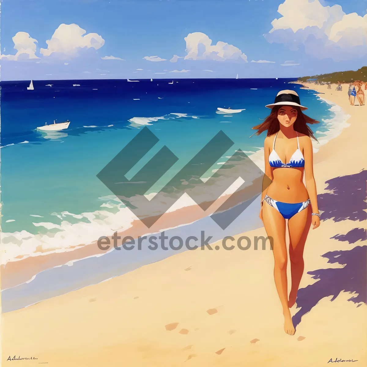 Picture of Sun-kissed Beach Paradise: Tropical Relaxation Under Turquoise Sky