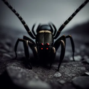 Close-up of Black Widow Spider - Fascinating Arachnid Wildlife