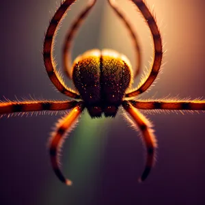 Black Garden Spider with Intricate Web