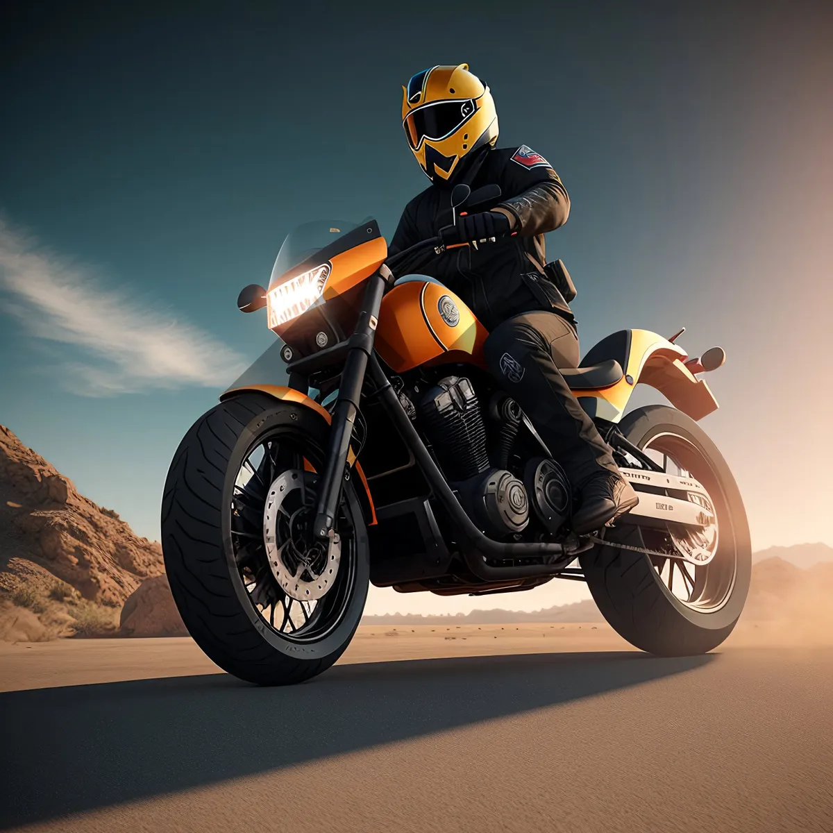 Picture of Speedy Motorcycle Helmet: Racing Gear for Extreme Road Sports