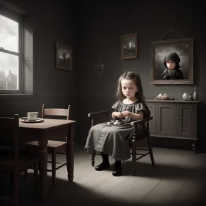 Modern Home Classroom: Stylish Interior with Furniture