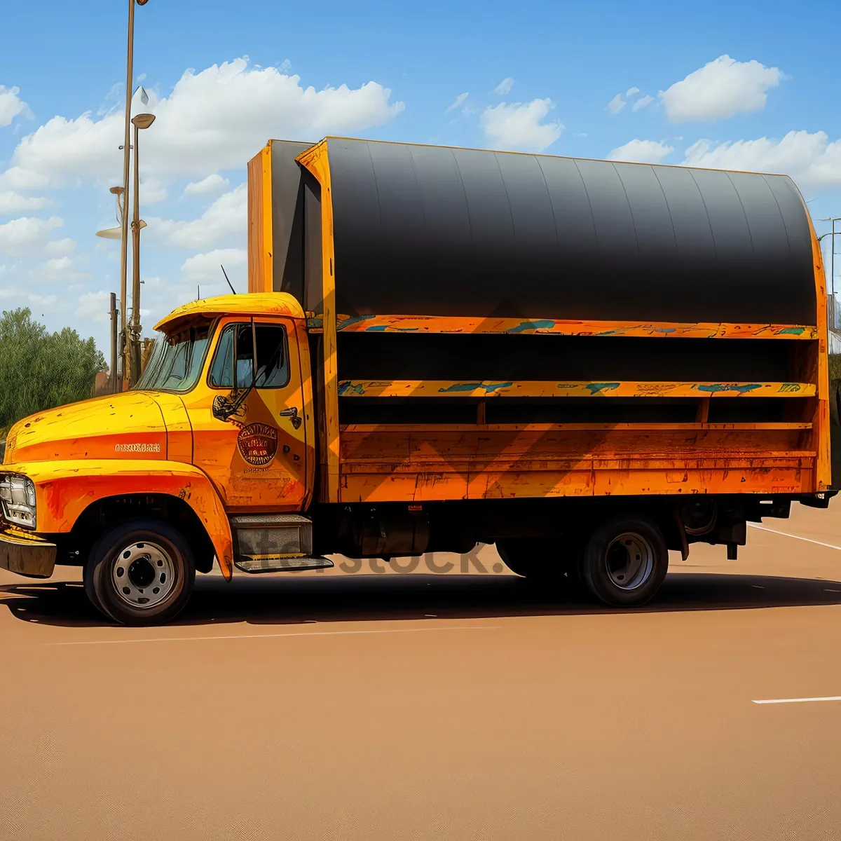 Picture of Transportation at its Finest: A Heavy Duty Concrete Mixer Truck