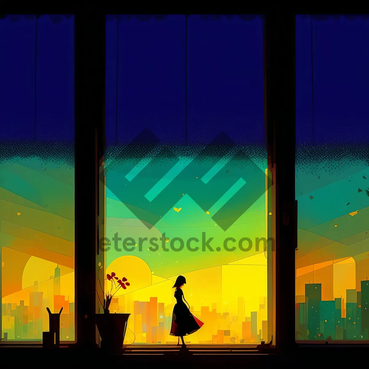 Picture of Vibrant Stadium Crowd Cheering Champion Team