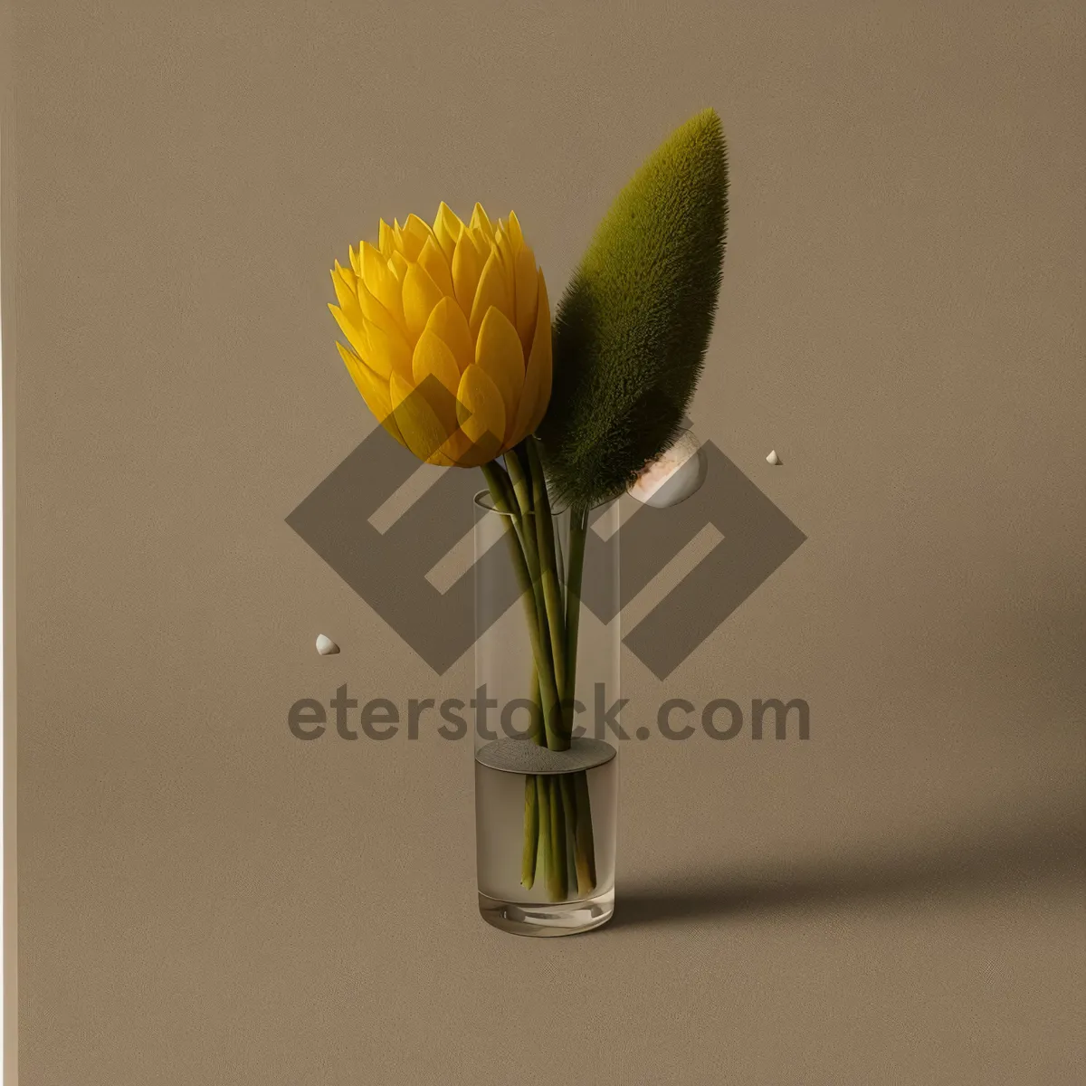 Picture of Yellow Tulip Bouquet in Vase