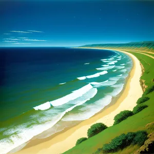 Sunny Beach Horizon: A Serene Tropical Paradise
