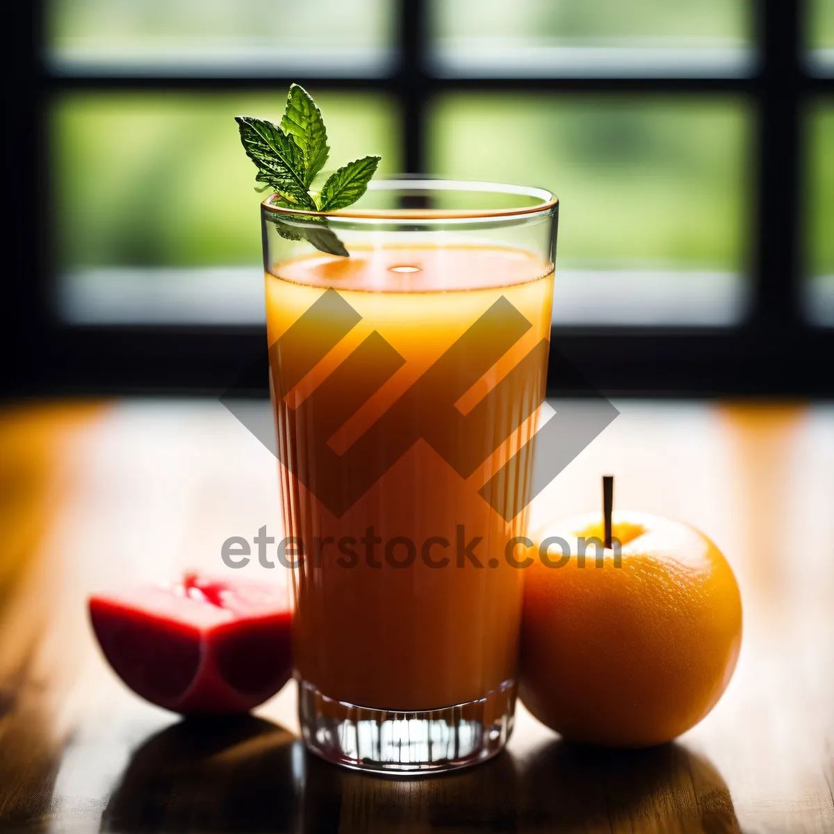 Picture of Refreshing Orange Eggnog Cocktail on Ice