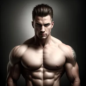 Bold and Sexy: Muscular Male Bodybuilder Pose