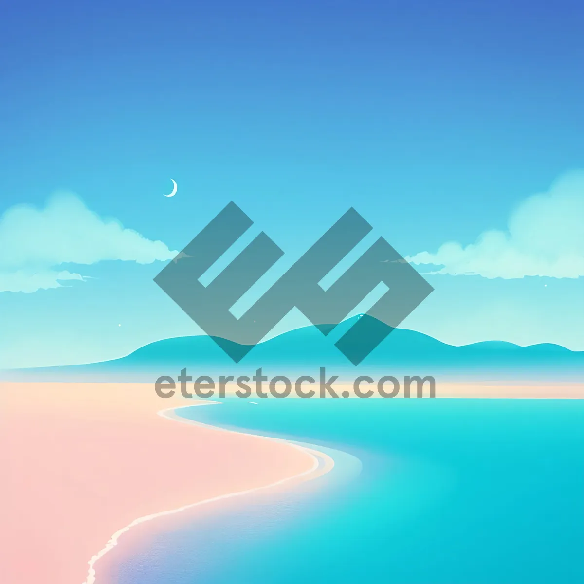 Picture of Serene Summer Sky Over Coastal Country