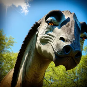 Ancient Totem Pole Sculpture in Park