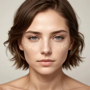 Radiant Beauty: Model with Healthy Skin and Striking Eyes