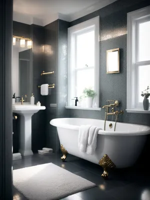 Modern luxury bathroom with clean tile design
