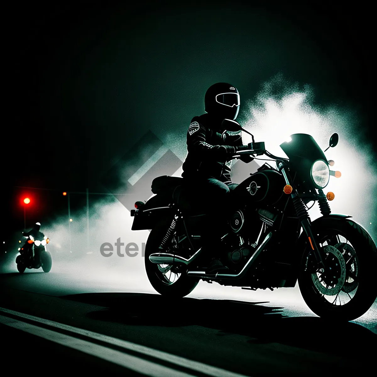 Picture of Speedy Motorcycle Helmet on the Road