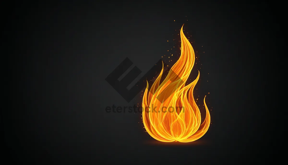 Picture of Black Flame Fractal Graphic Design Wallpaper