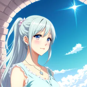 Enchanting Cartoon Lady with Alluring Charm