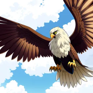 Majestic Bald Eagle soaring in the wild.