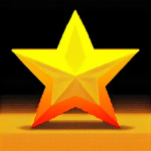 Gold Star Five-Spot Symbol Graphic Design