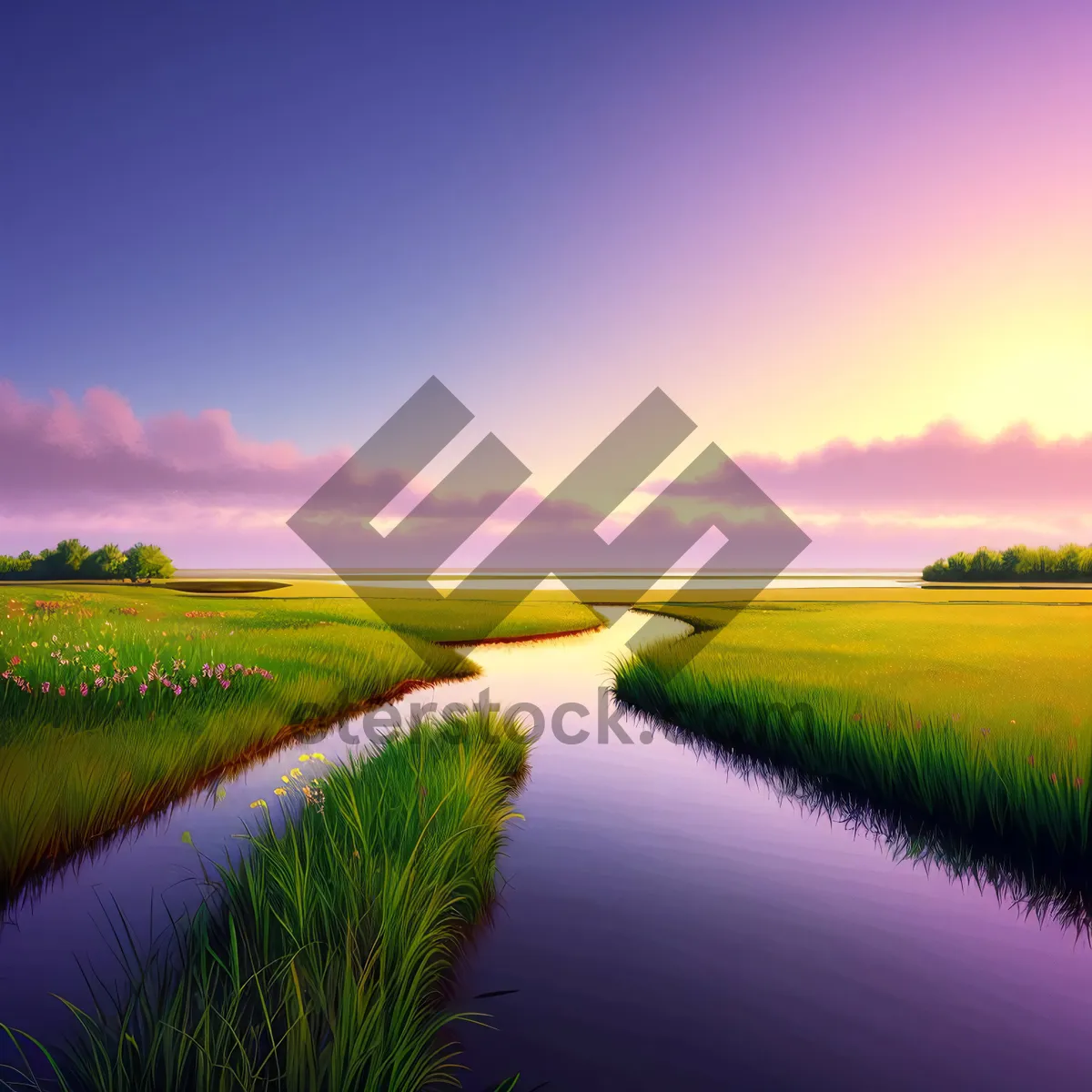 Picture of Vibrant Sky Over Summer Meadow