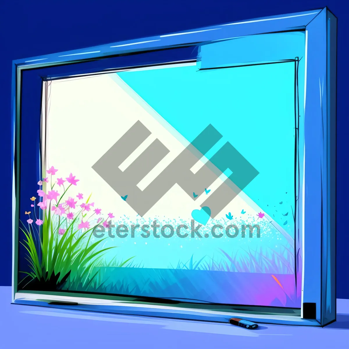 Picture of Modern Laptop Screen Display for Business and Communication