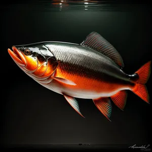 Vibrant Goldfish Swimming in Aquarium