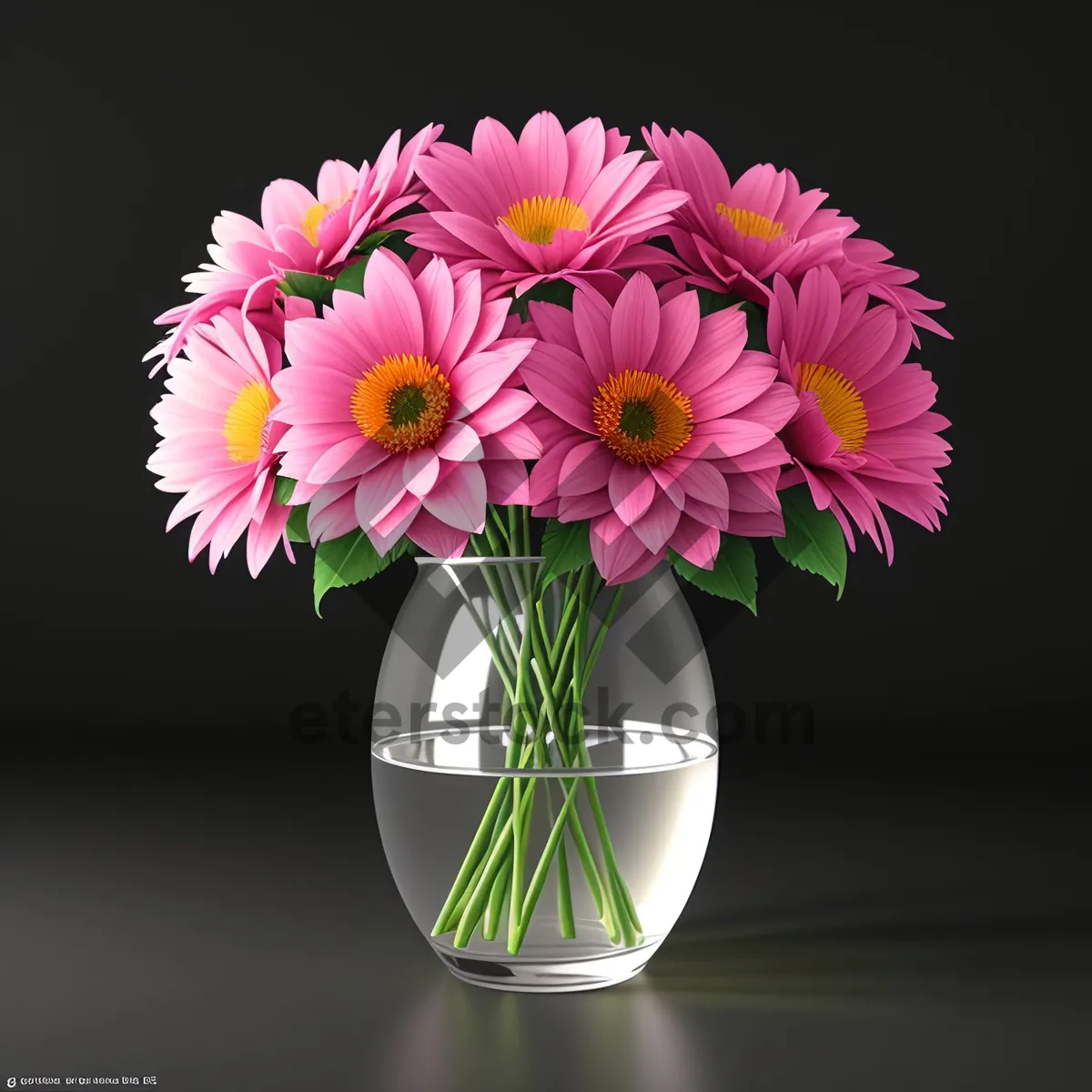 Picture of Pink Daisy Blossom Bouquet: Vibrant Floral Arrangement for Spring