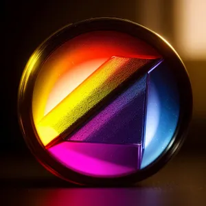 Reflective Laser Glass Button Icon