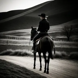 Stallion Riding with Stock Saddle - Equestrian Sport