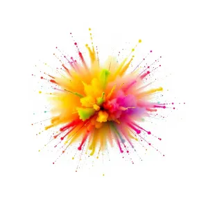 Colorful Floral Explosion Design Element