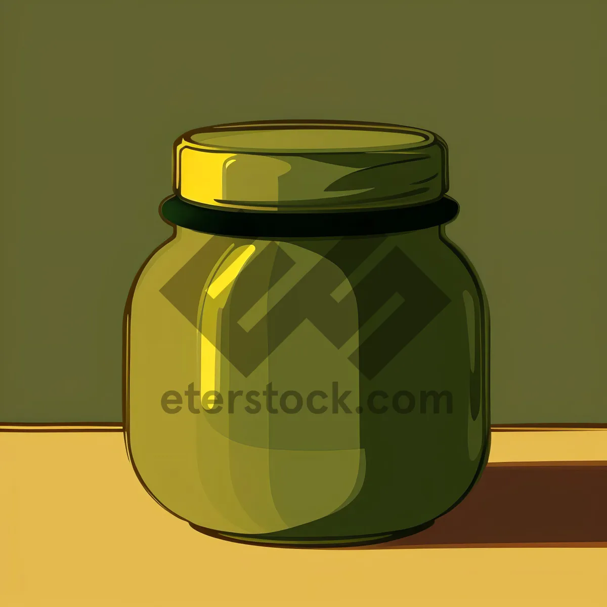 Picture of Glass Bottle with Conserve Drink in Container