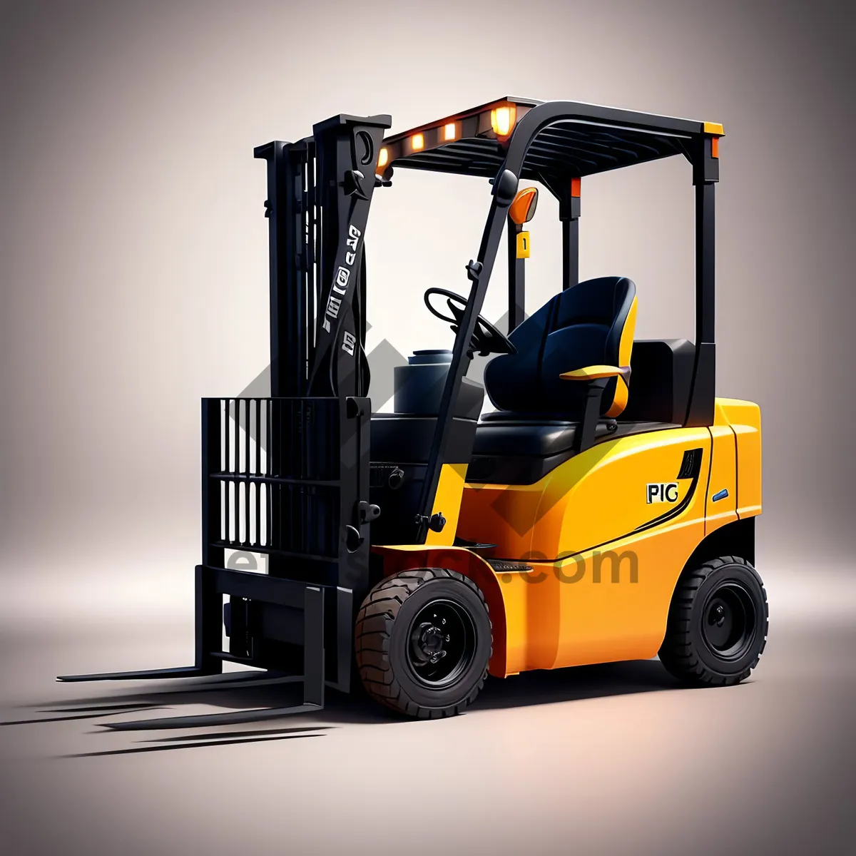 Picture of Heavy-duty Industrial Forklift in Construction Site