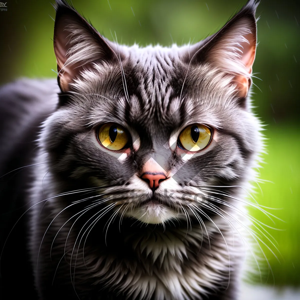 Picture of Adorable Curious Kitty with Fluffy Fur