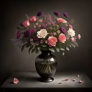 Floral Chandelier: Elegant Pink Flower Arrangement for Celebration