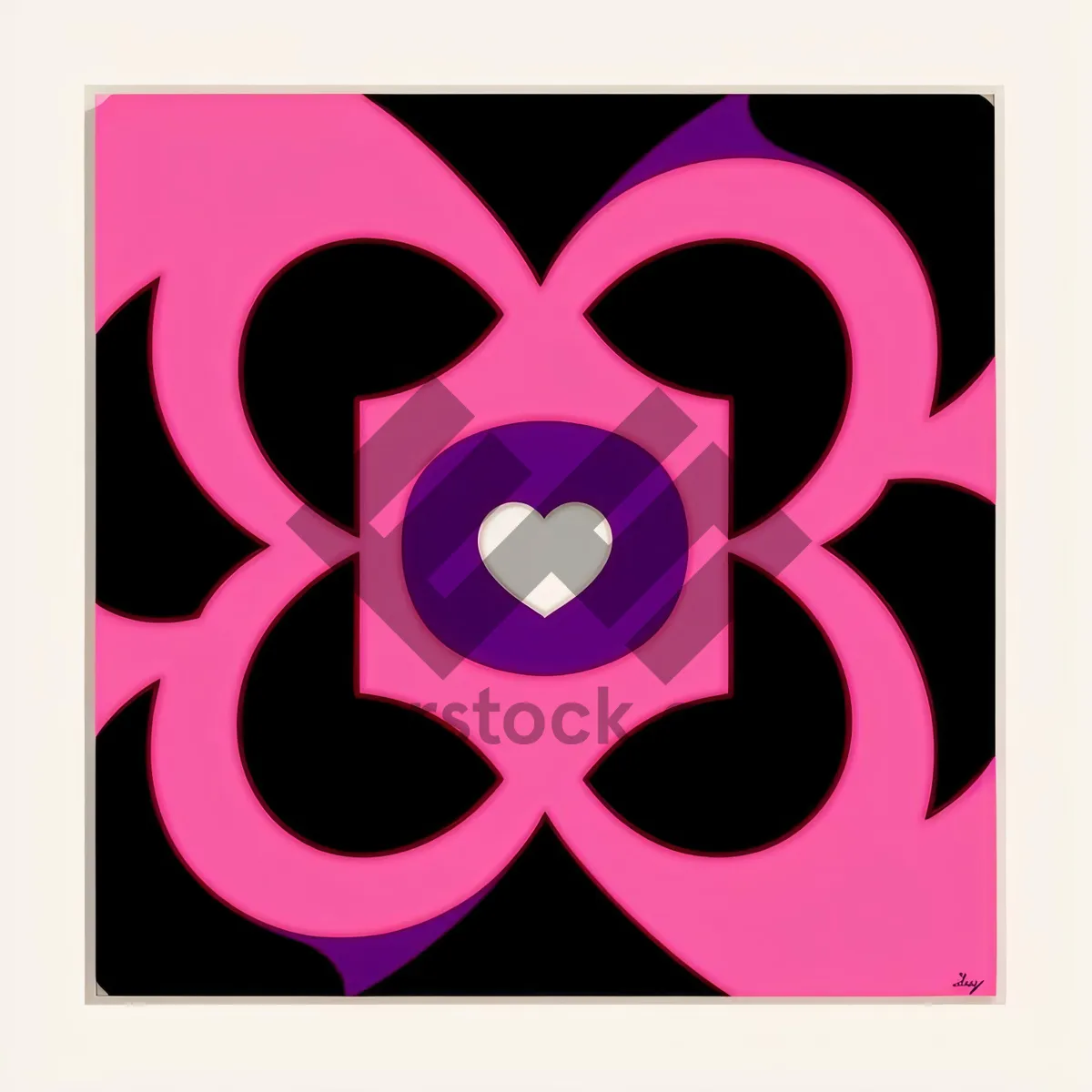 Picture of Iconic Hippie Symbol in Black Art Design