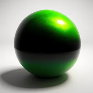 Glossy Glass Sphere Icon: Vibrant 3D Round Symbol