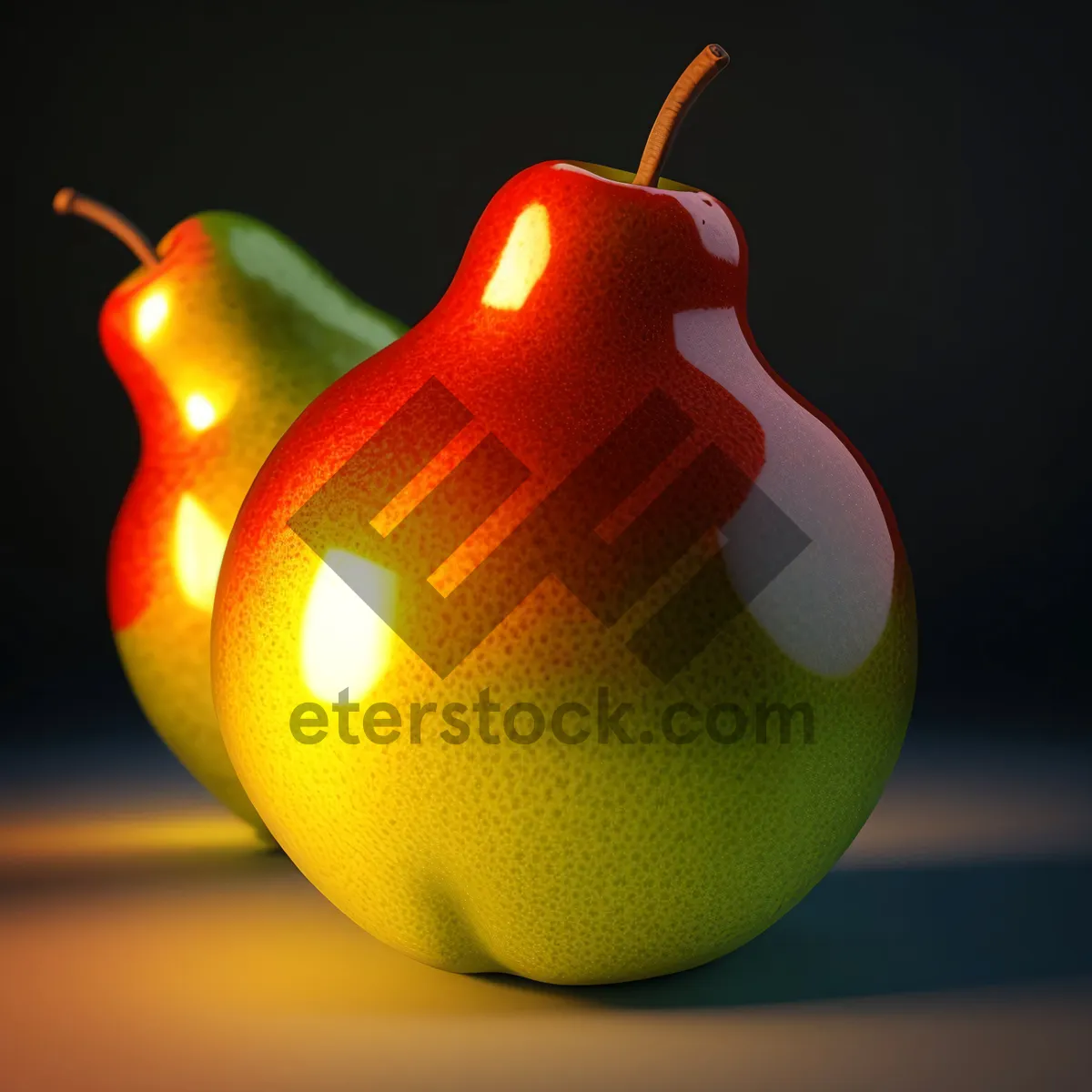 Picture of Fresh Organic Fruit Vessel with Illuminating Candle