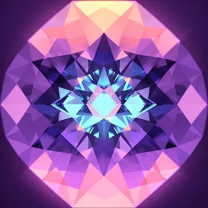 Colorful Gem-Shape Design with Gradient Texture