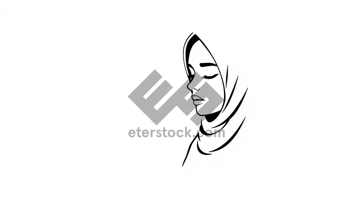 Picture of Black haircut art design silhouette cartoon sketch