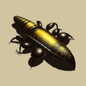 Metal weapon shell - Corkscrew grenade bomb