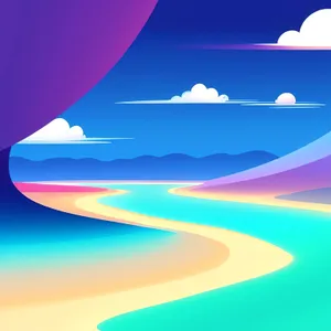 Vibrant Gradient Graphic Design: Aesthetic Wallpaper with Light and Shape
