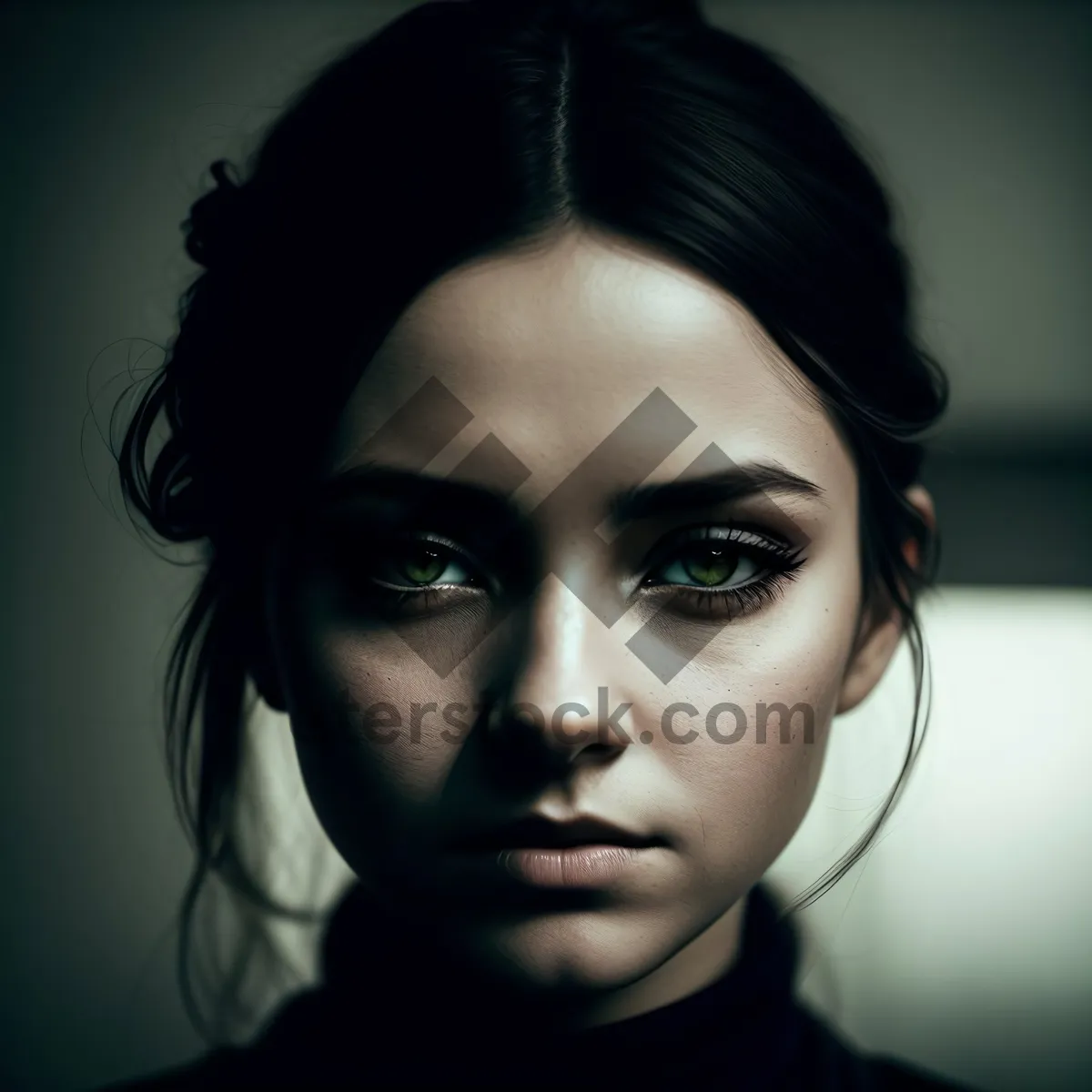 Picture of Pretty brunette model with captivating eyes