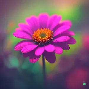 Bright Pink Daisy Petals in Bloom