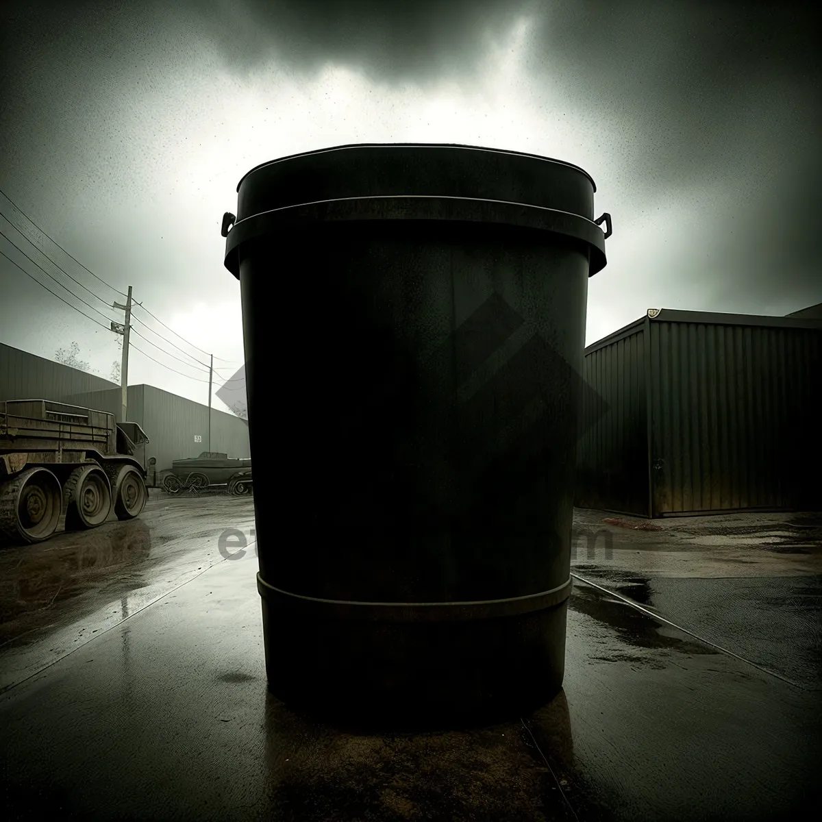 Picture of Metal Waste Bin for Industrial Pollution