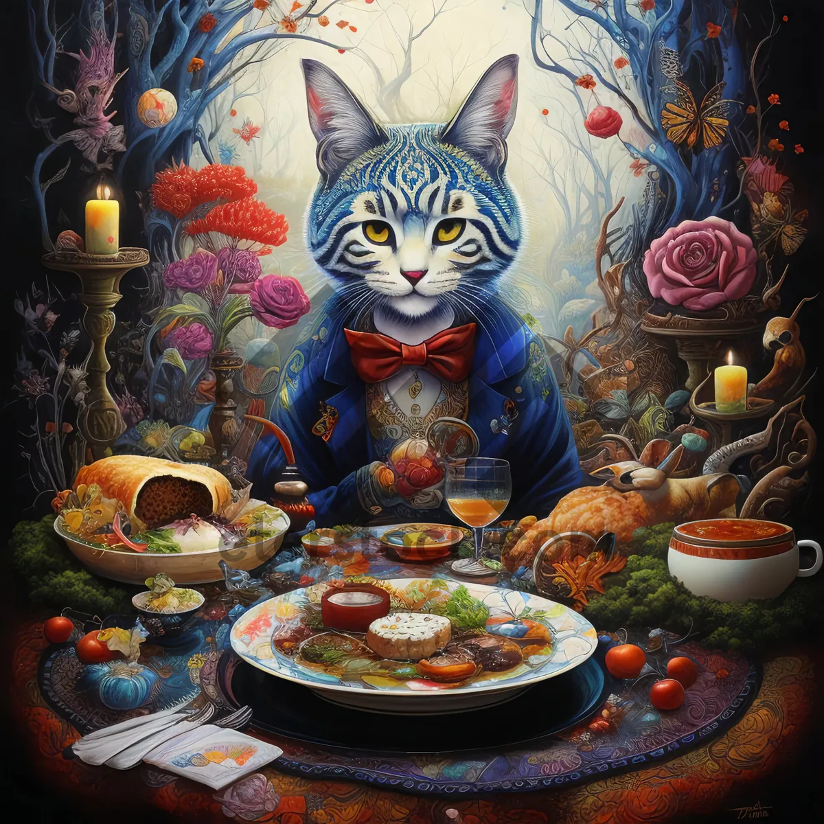Picture of Artistic Dinner Display By Window